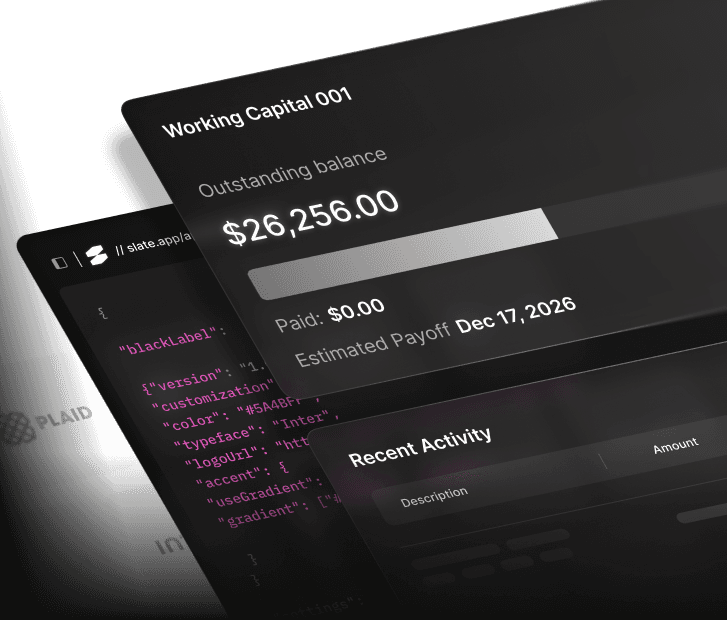 Capital offer interface showing funding options
