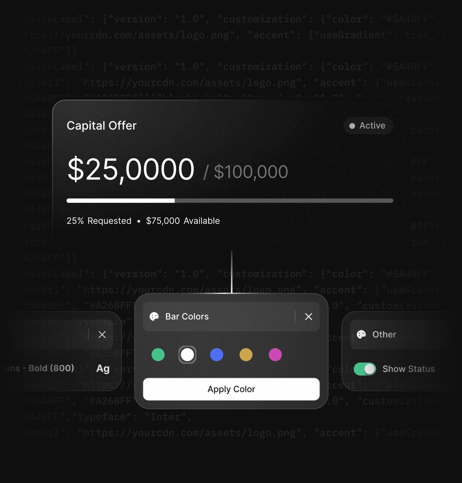 Infrastructure dashboard mockup